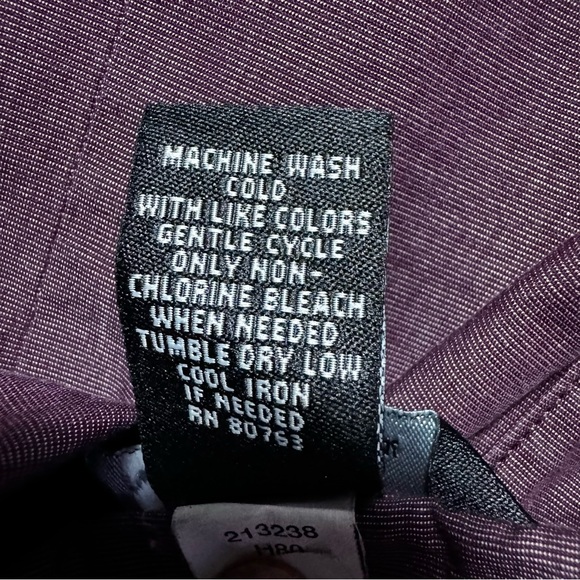 Moda International Women’s Ruffle Front Purple Short Sleeve Cotton Blouse, XL - Picture 12 of 13